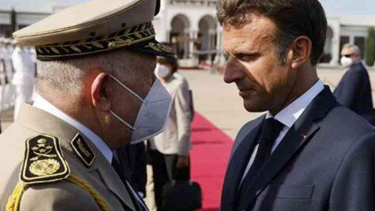 دیدار ماکرون با رئیس ستاد کل ارتش الجزایر