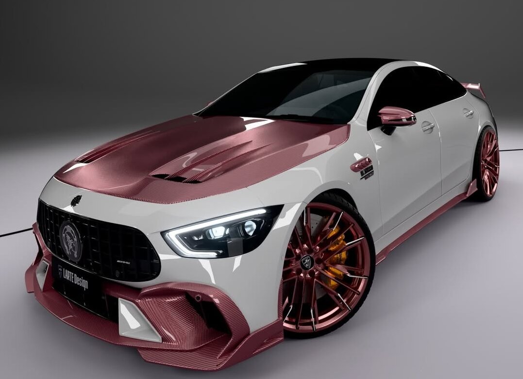 مرسدس AMG GT 53 صورتی | جواهری که همه نگاهها را به خود خیره میکند