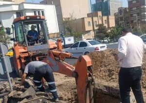 نصب یک دستگاه شیرخط ۲۵۰ میلی متری در محله مرزداران
