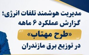 مدیریت هوشمند تلفات انرژی برق ؛ گزارش عملکرد ۶ ماهه طرح مهتاب در توزیع برق مازندران